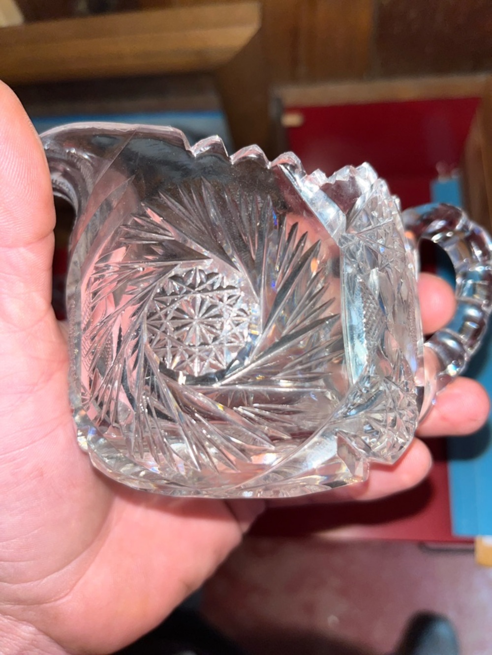 American Brilliant Period Cut Glass Creamer & Sugar Bowl - Picture 16 of 16